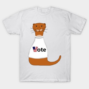 Oliver The Otter Says Vote! T-Shirt